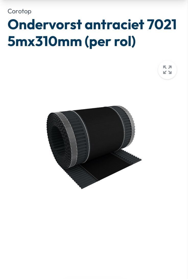 3 Ondervorsten Antraciet 5mx310mm, Overige materialen, Nieuw, Ophalen of Verzenden, Minder dan 5 m²
