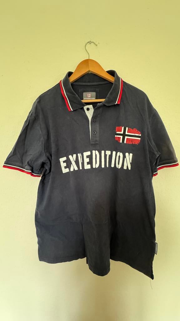 Janvanderstorm Polo XL - Comfortabel 100% Katoen, Ophalen of Verzenden, Gedragen, Maat 56/58 (XL), Blauw