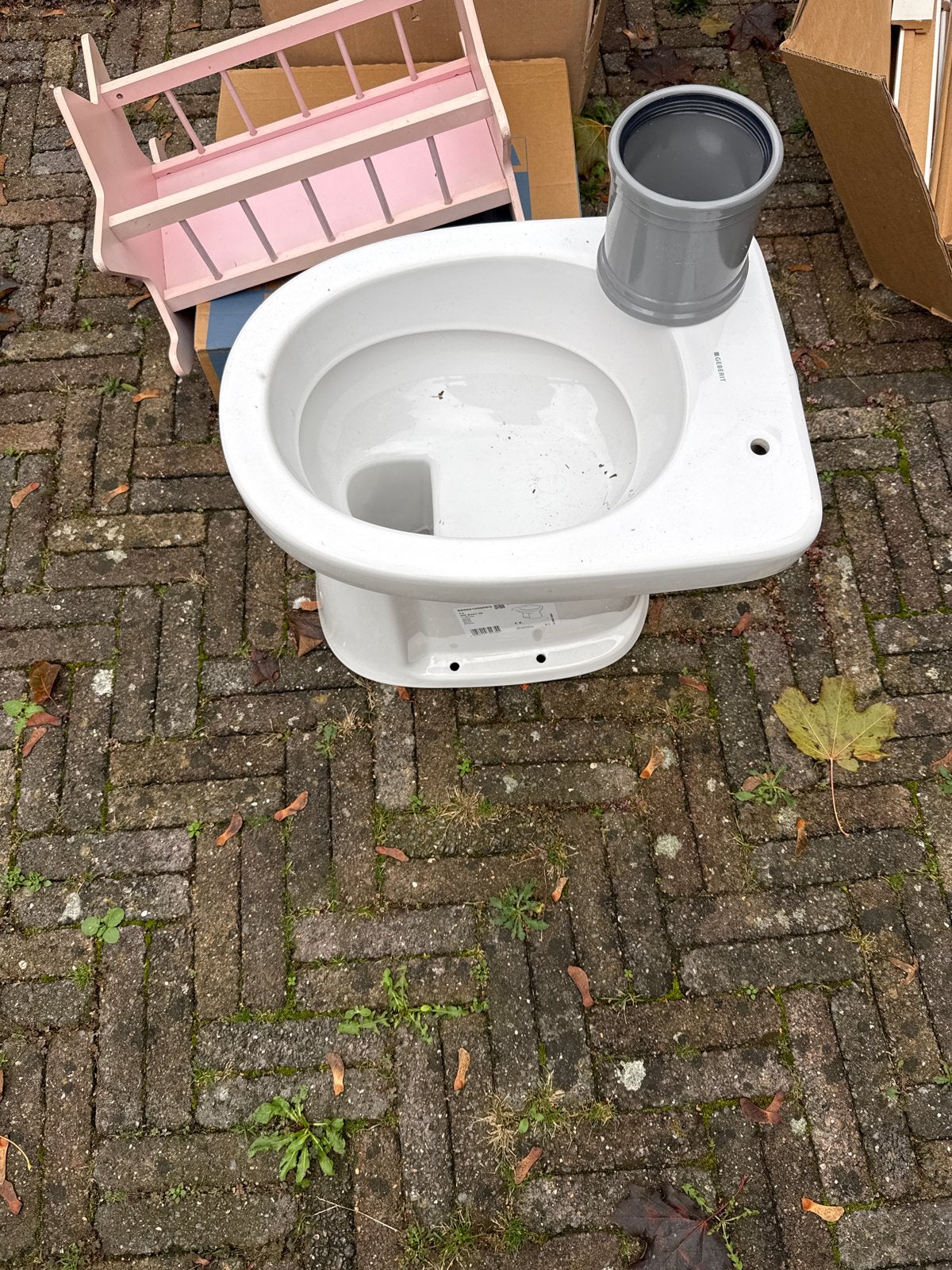 Geberit Toiletpot Wit, Ophalen, Nieuw, Toilet