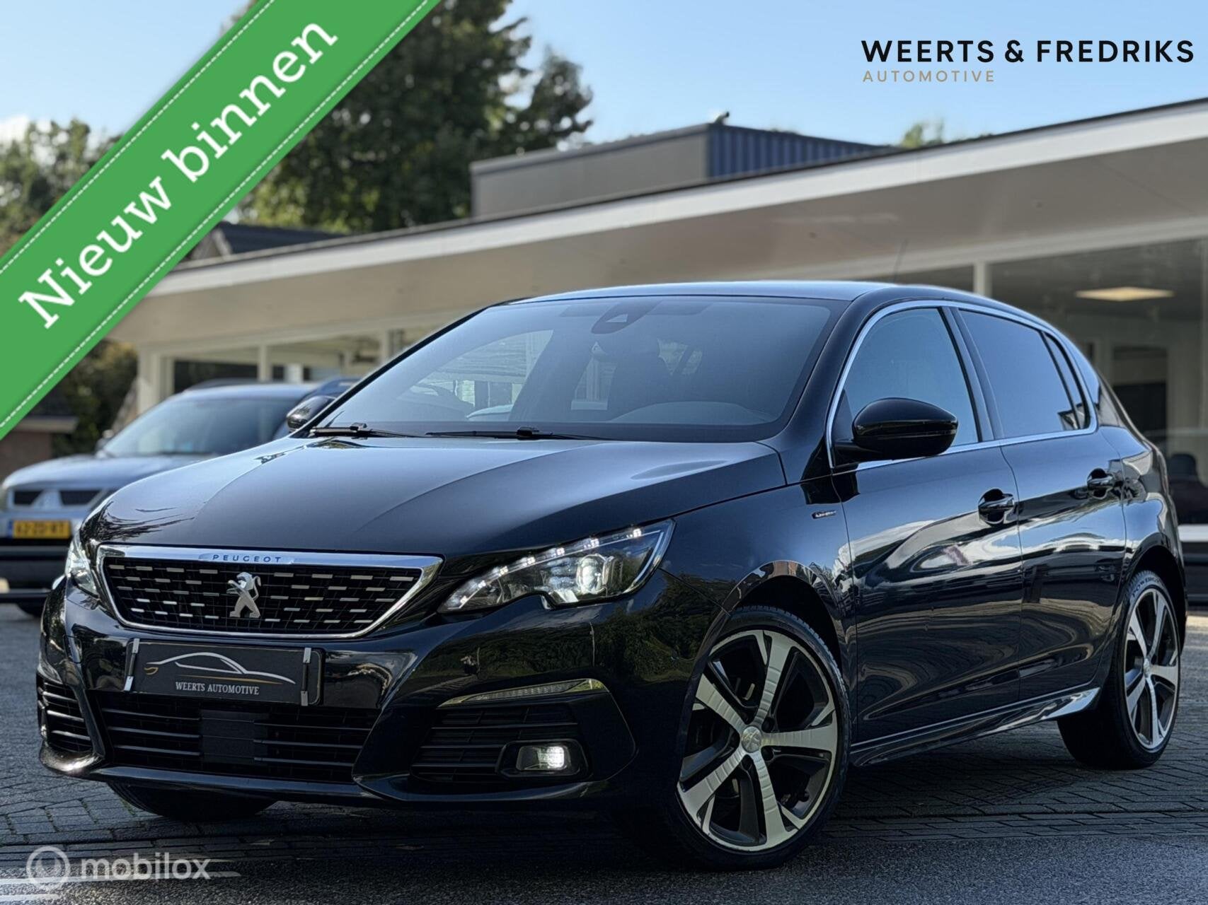 Peugeot 308 1.5 BlueHDi GT-Line|AUT|PANO|KEYLESS|NWE RIEM, Gebruikt, Zwart, 4 cilinders, Zwart