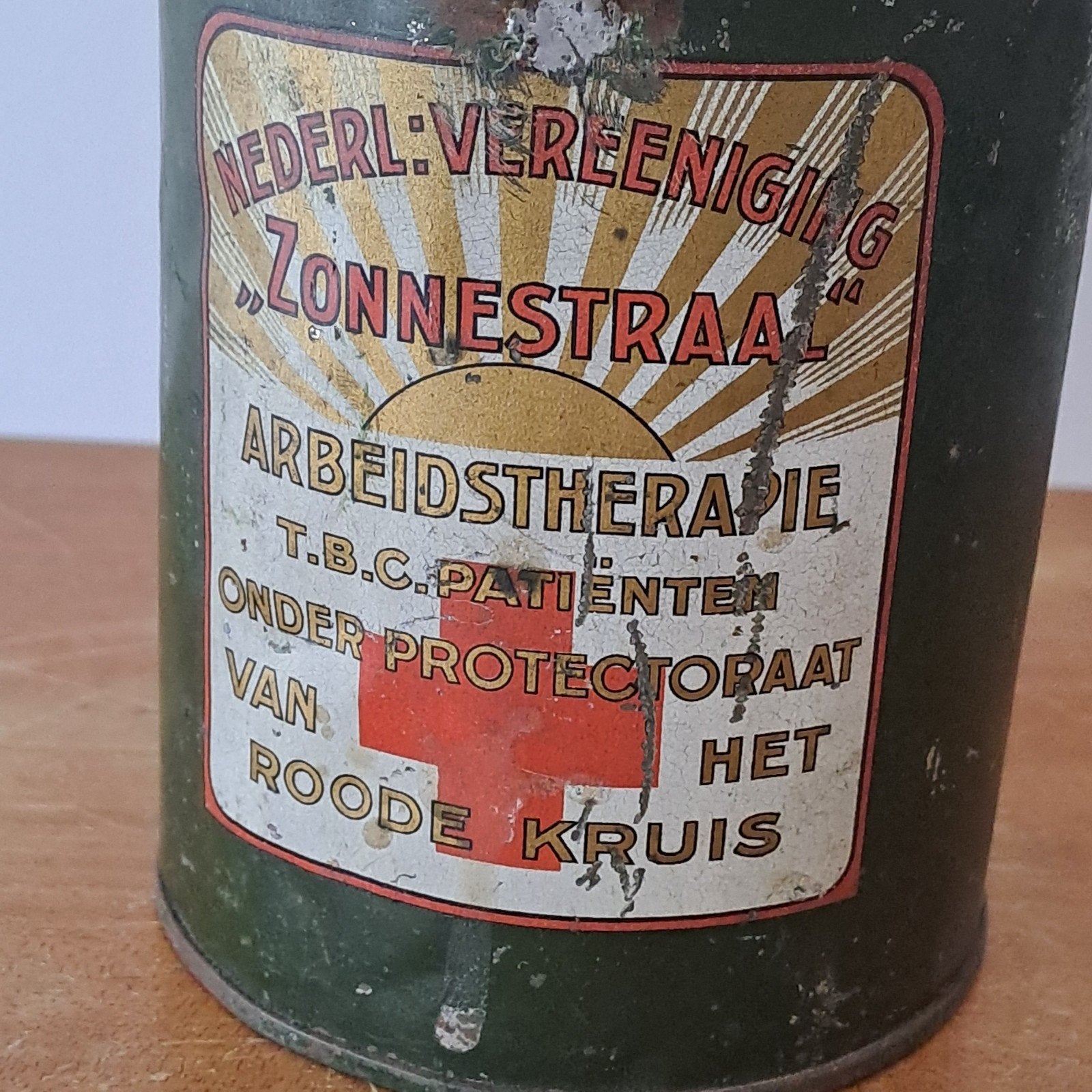 roode kruis collectebus zonnestraal, Ophalen of Verzenden, Gebruikt, Gebruiksvoorwerp