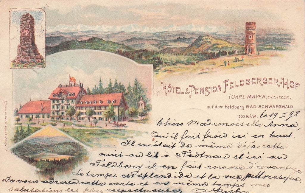 702-164-003 Feldberger-Hof Auf Dem Feldberg Bad Schwarzwald, Verzenden, Voor 1920, Duitsland