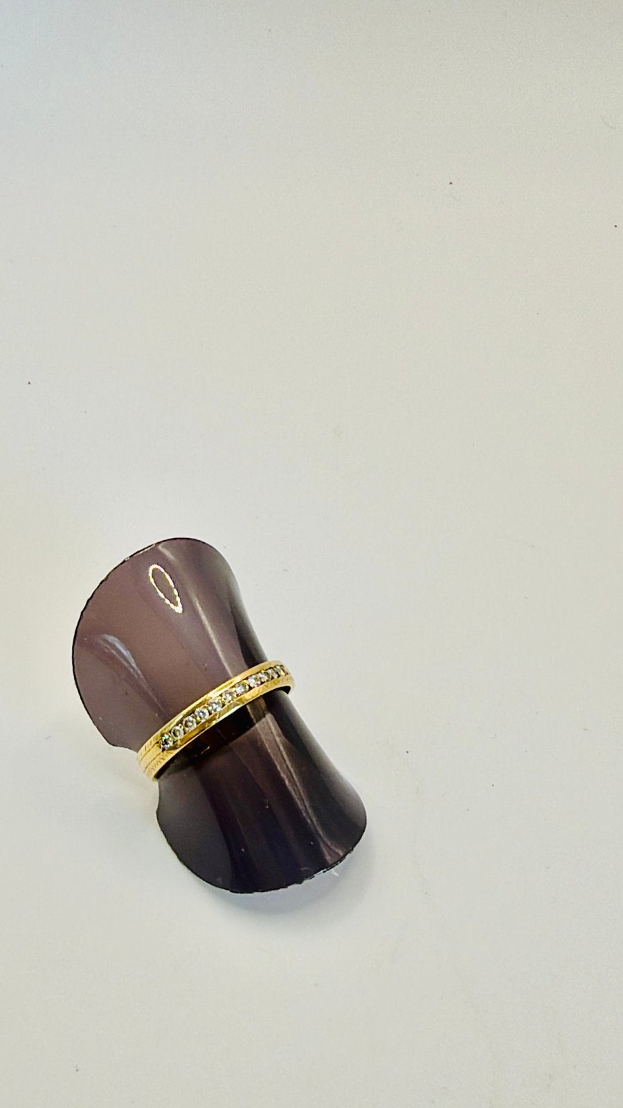 18 Karaat Gouden Rijring / Alliancering met 11 Briljanten, Sieraden, Tassen en Uiterlijk, Ringen, Zo goed als nieuw, Dame, 17 tot 18