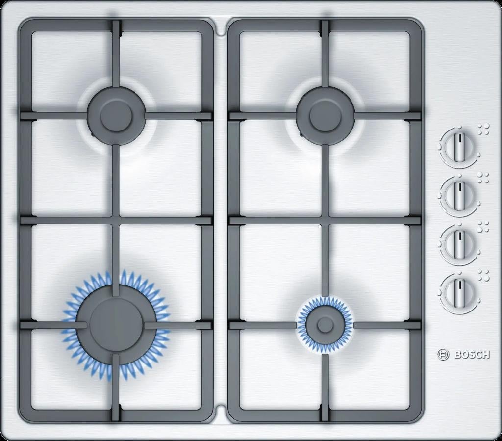 Bosch 4-pits gaskookplaat PBP615B90N, Witgoed en Apparatuur, Kookplaten, Ophalen, Gebruikt, 4 kookzones, Inbouw