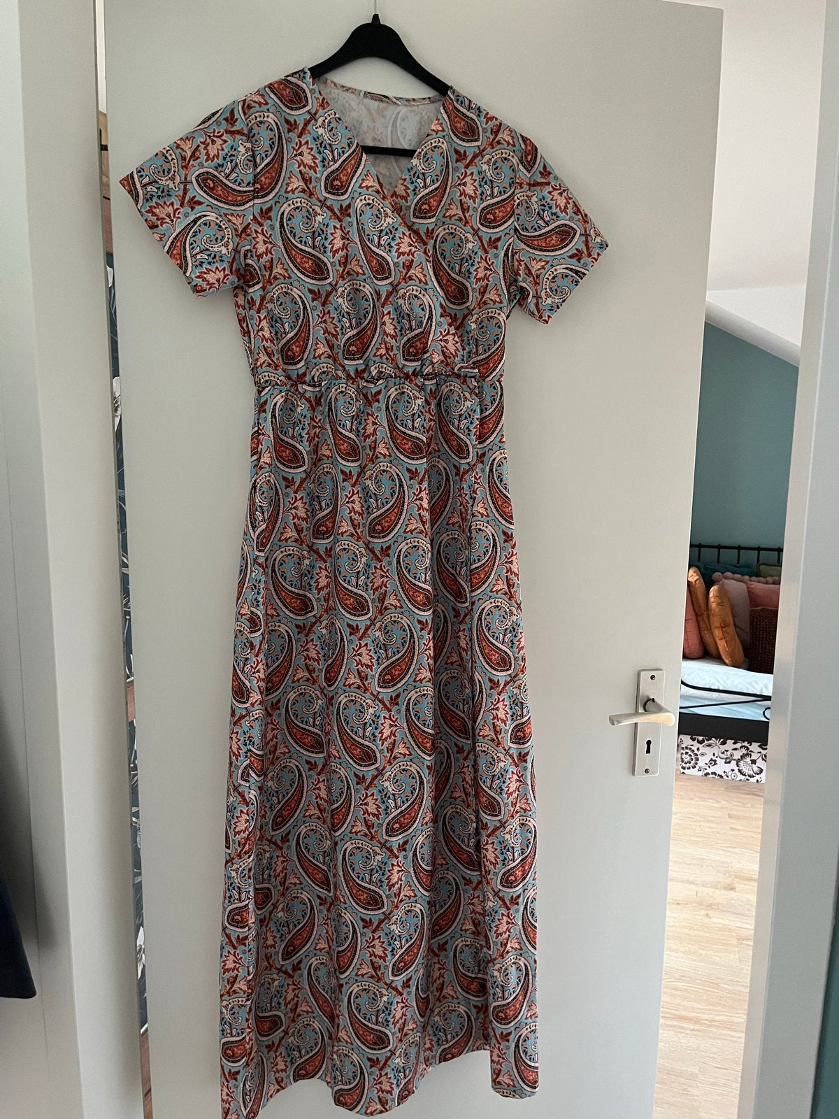 Boho Maxi Jurk met Paisley Motief - Maat S/M, Meerkleurig, Ophalen of Verzenden, Zo goed als nieuw, Maat 36 (S)