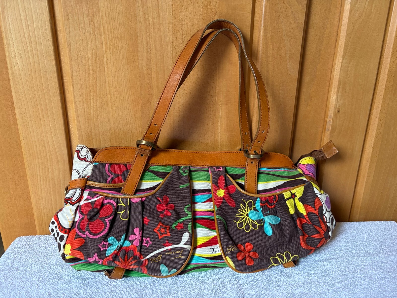 Tosca Blu Handtas met Bloemenprint, Ophalen of Verzenden, Zo goed als nieuw, Overige kleuren, Handtas