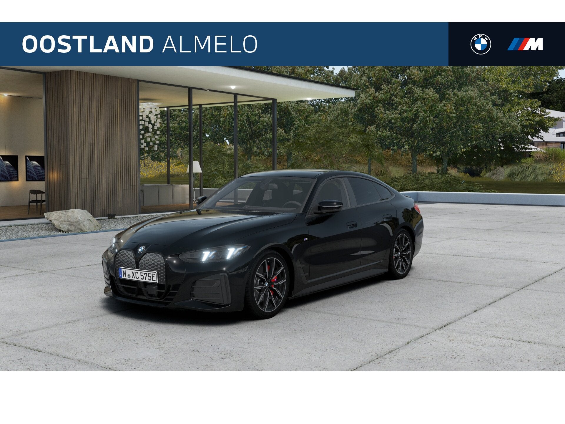 BMW i4 eDrive35 M Sport / Achteruitrijcamera / Stuurverwarmi, Auto's, BMW, Achterwielaandrijving, Zwart, Zwart, Leder