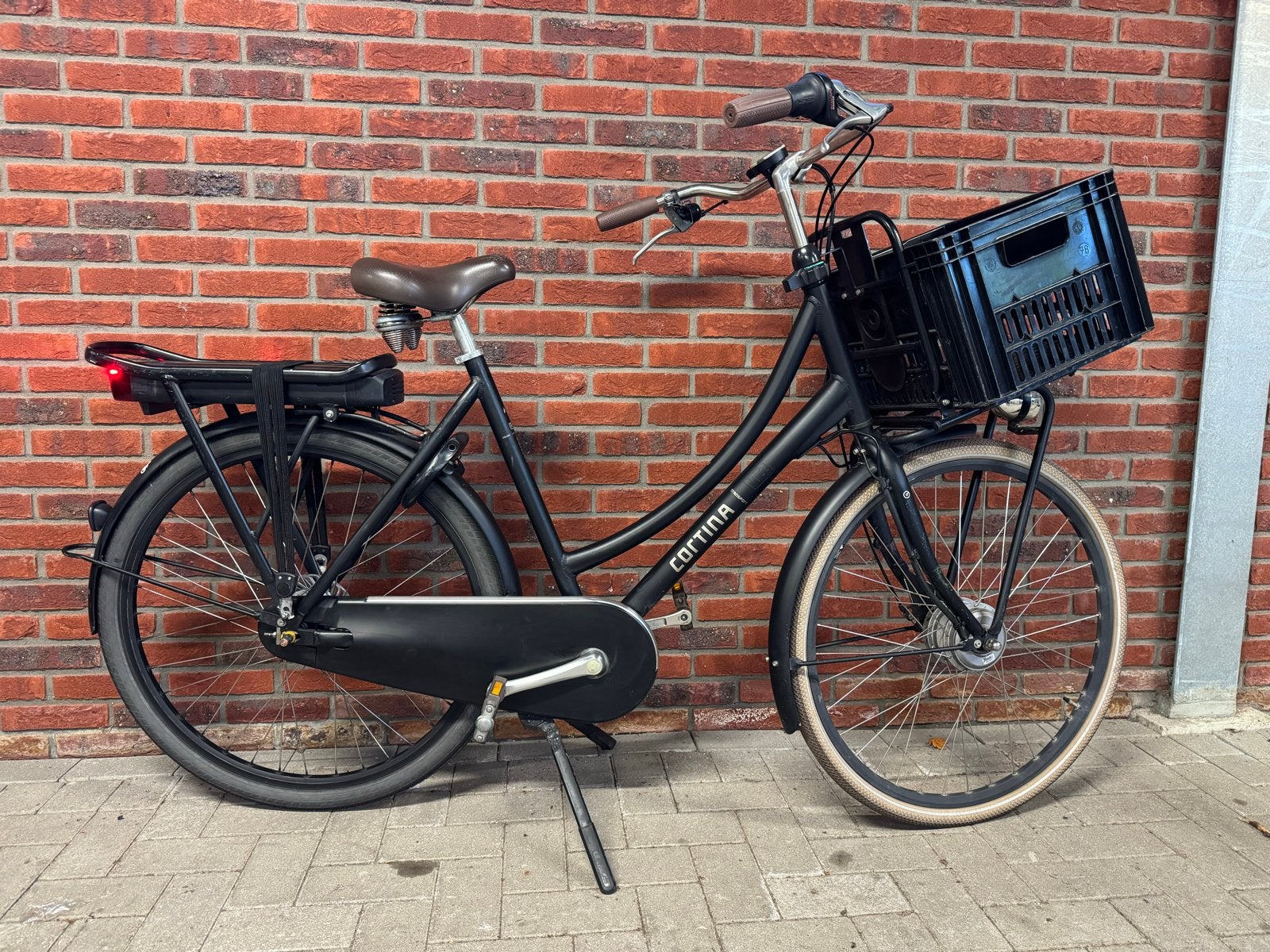 Cortina Transport U4 E-bike - Matzwart - 500Wh - 7 versn., Ophalen, Gebruikt, Cortina, 50 km per accu of meer