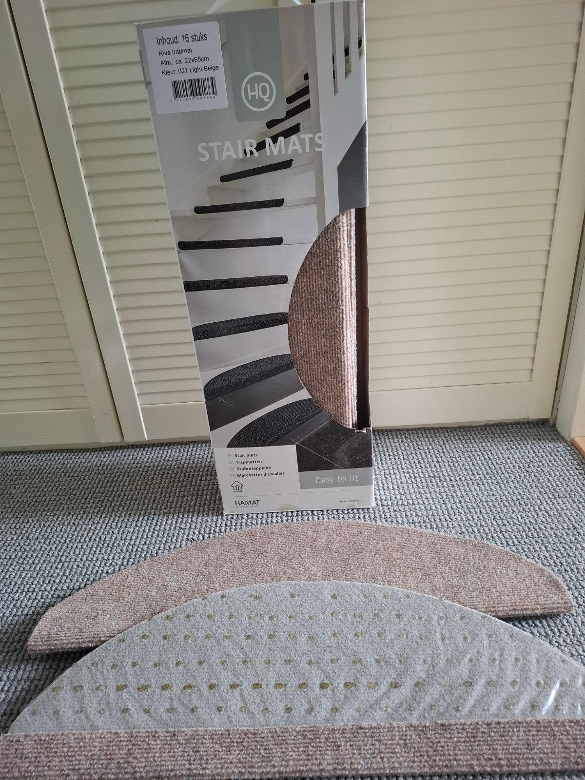 Riva trapmatten - 34 stuks - Licht Beige - 22x65cm, Huis en Inrichting, Stoffering | Tapijten en Kleden, Ophalen of Verzenden