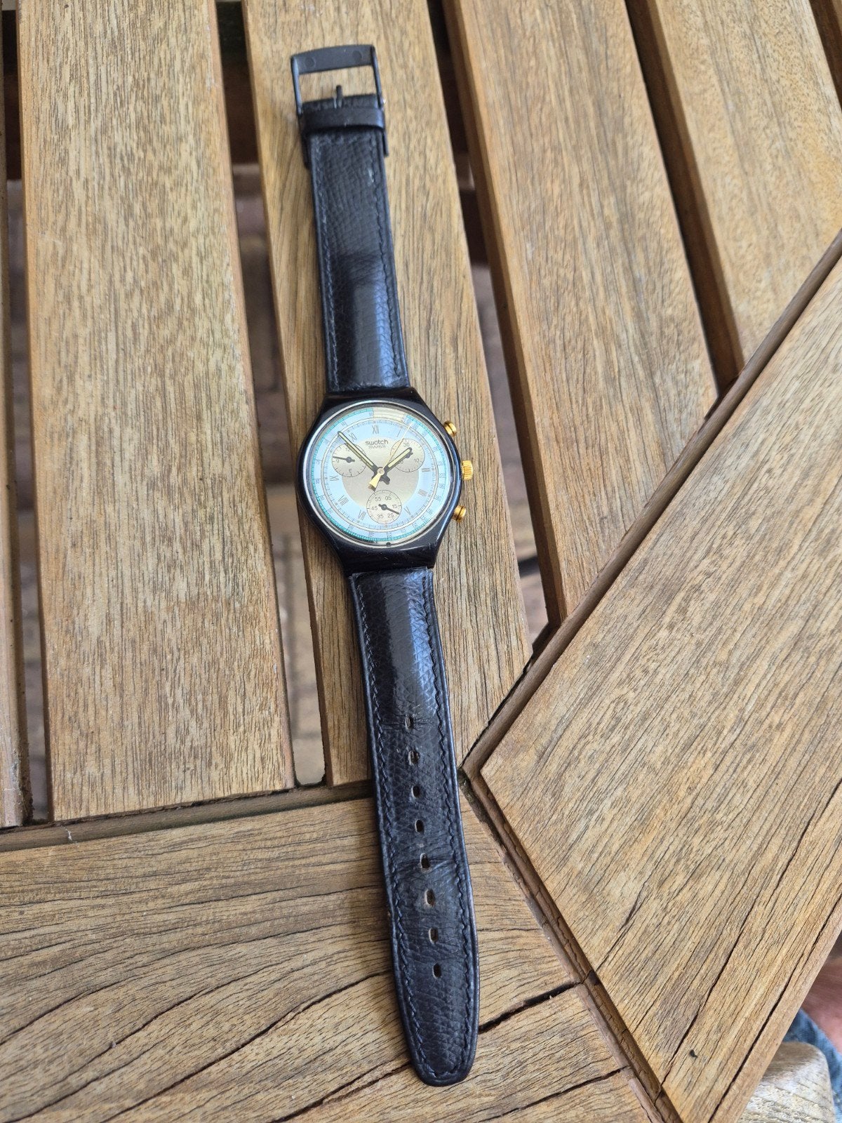 Swatch herenhorloge Colossal Chrono SCB109, Ophalen of Verzenden, Zo goed als nieuw, Swatch