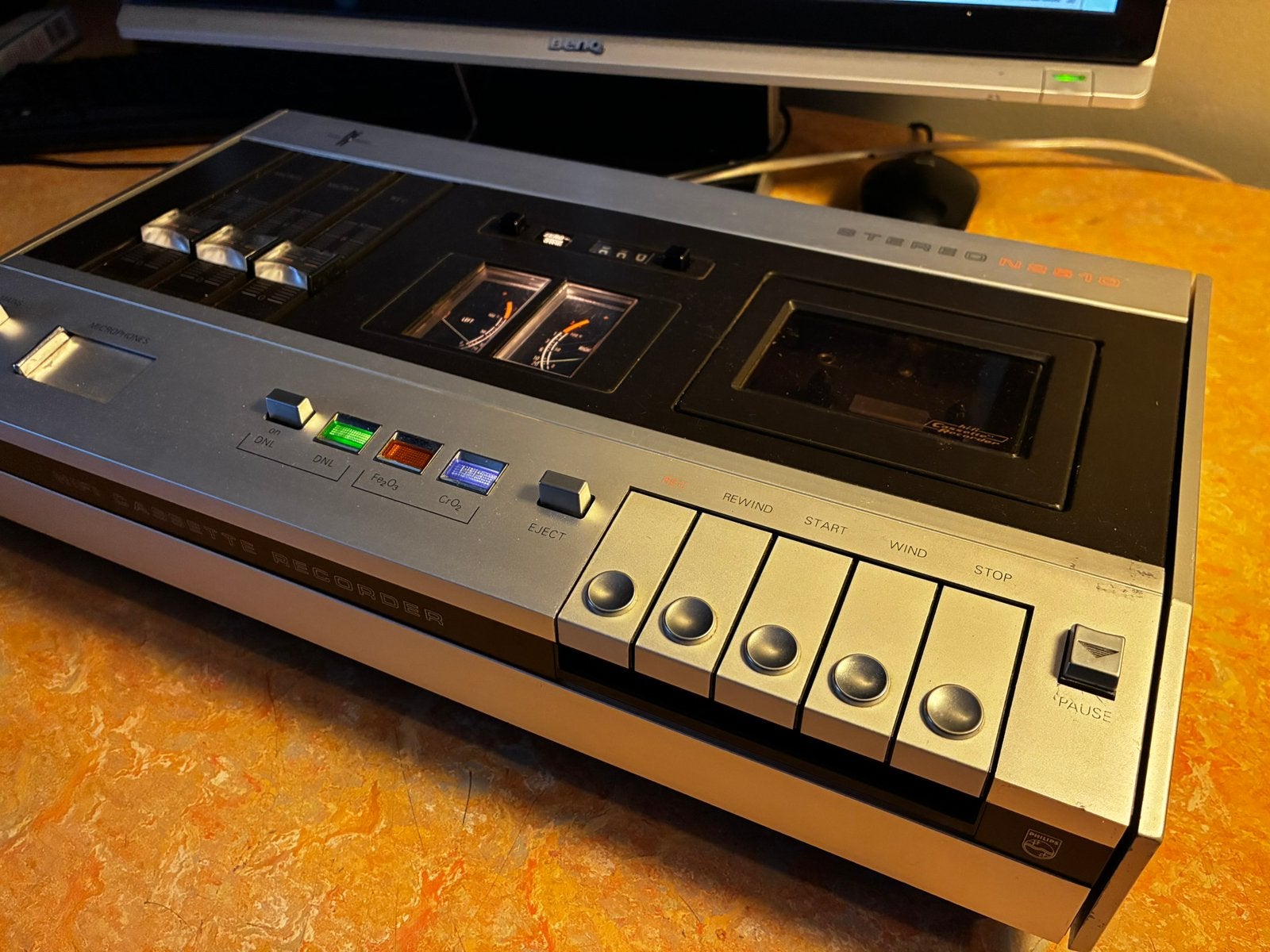 Philips N2510 HiFi Cassettedeck (70’s vintage hifi), Audio, Tv en Foto, Cassettedecks, Ophalen of Verzenden, Enkel, Philips, Tape counter