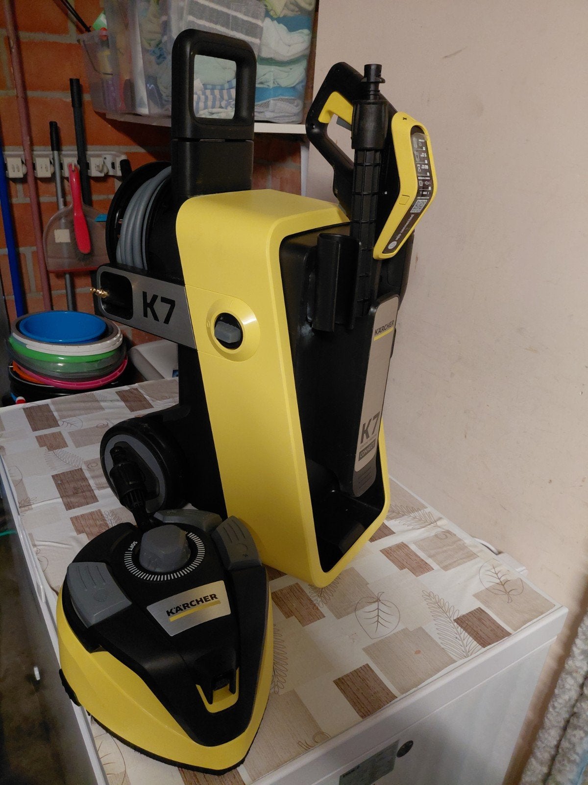karcher k7 met smart pistool en terrasreiniger, Tuin en Terras, Hogedrukreinigers, Ophalen, Zo goed als nieuw, Elektrisch