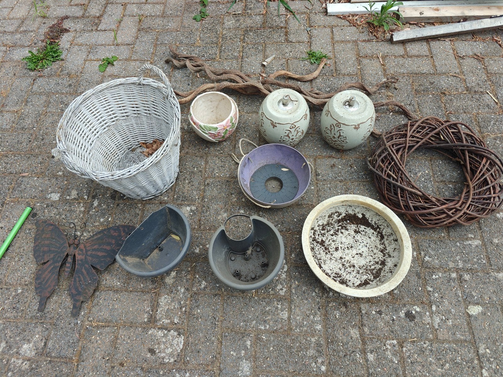 Diverse bloempotten en decoratie voor tuin/balkon, Gebruikt, Minder dan 40 cm, Overige vormen, Ophalen