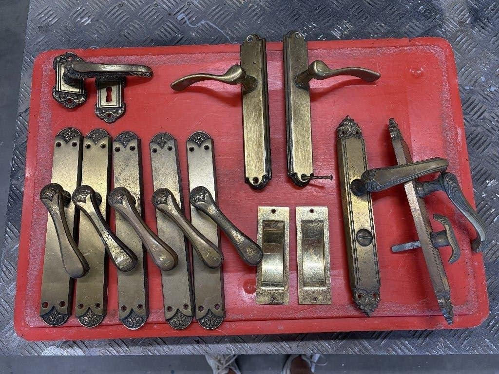 deur klinken, Ophalen of Verzenden, Gebruikt, Koper of Messing, Klink of Kruk