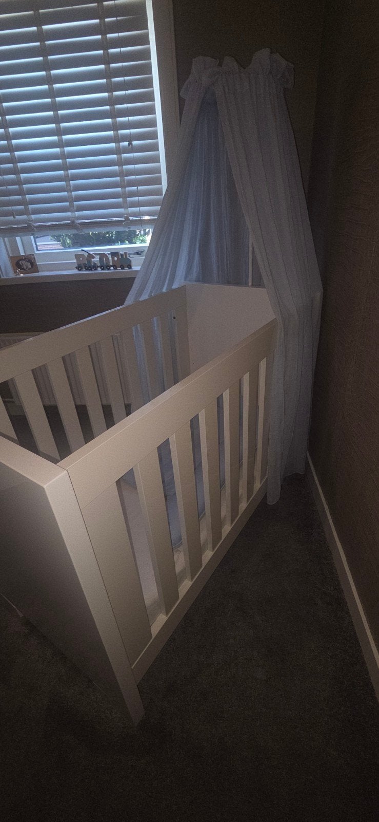 ledikant wit hooglans, Kinderen en Baby's, Kinderkamer | Complete kinderkamers, Ophalen, Zo goed als nieuw, Jongetje of Meisje
