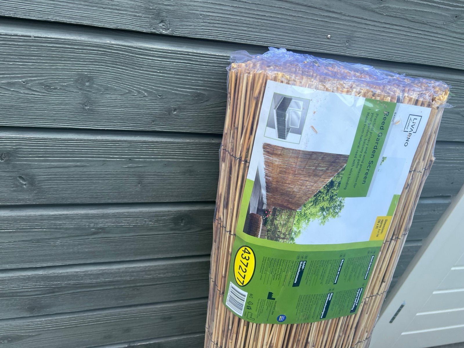 Nieuwe rieten tuinscherm / rietmat 1 x 4 meter – €15, Tuin en Terras, Ophalen, Overige materialen, 100 tot 150 cm, Zo goed als nieuw