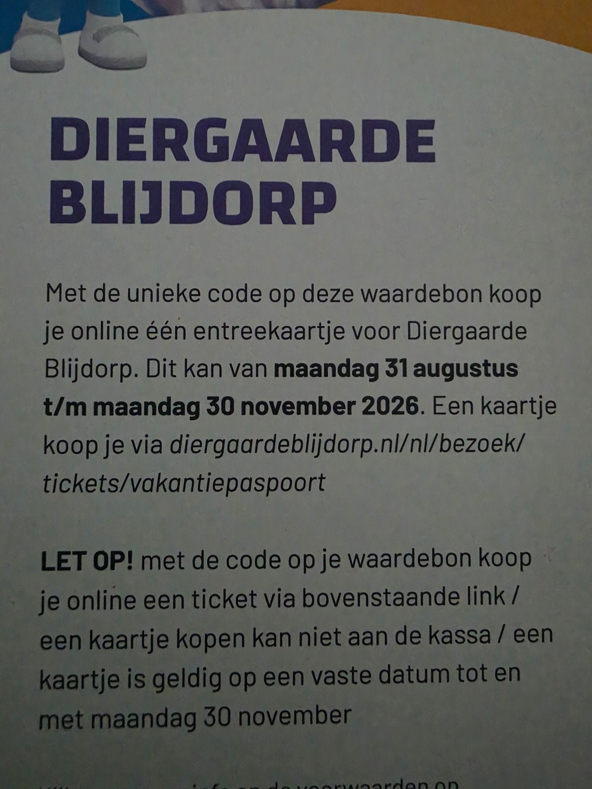 toegangkaarten diergaarde blijdorp, Tickets en Kaartjes, Drie personen of meer, Ticket of Toegangskaart