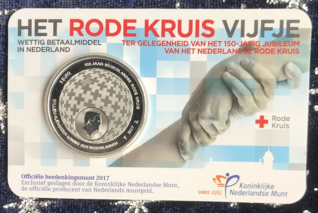 Nederland - 5 euro coincard - Het Rode Kruis Vijfje, Postzegels en Munten, Munten | Nederland, Verzenden, Koning Willem I, Euro's