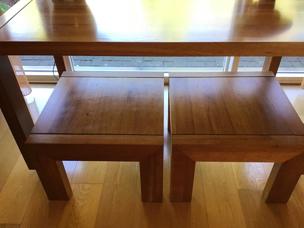 Bijzettafeltjes, Huis en Inrichting, Ophalen, Minder dan 45 cm, Gebruikt, Vierkant
