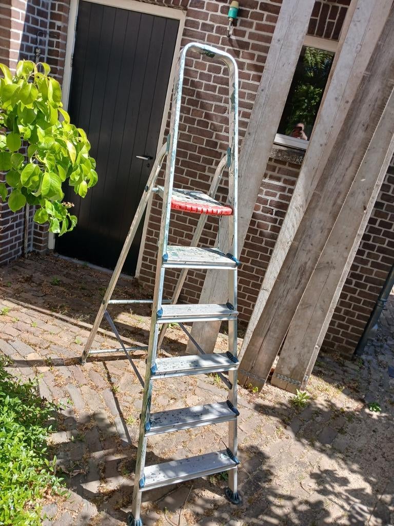 Altrex Double Dekker Trap - Stevige Huishoudtrap, Doe-het-zelf en Verbouw, Ladders en Trappen, Ophalen, Gebruikt, Trap, Minder dan 2 meter