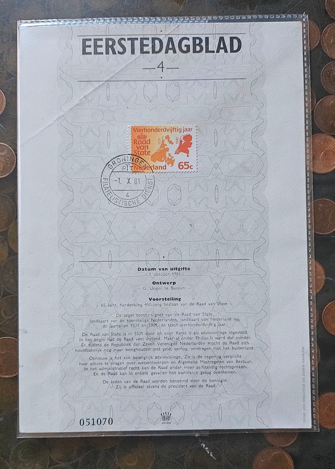 Eerstedagbblad uit 1981, Postzegels en Munten, Ophalen of Verzenden, Nederland