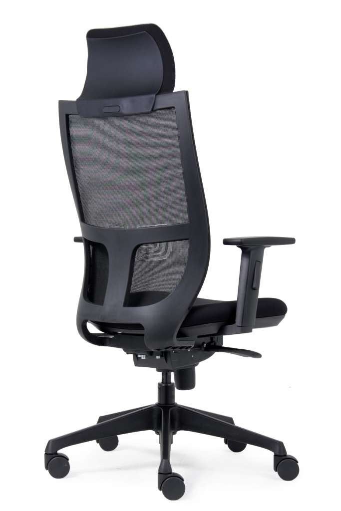 Ergo office plus bureaustoel netweave met hoofdsteun, VST, Zwart, Nieuw, Ophalen of Verzenden