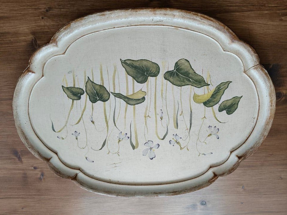 Florentijns/Italiaans houten dienblad, Antiek en Kunst, Ophalen of Verzenden