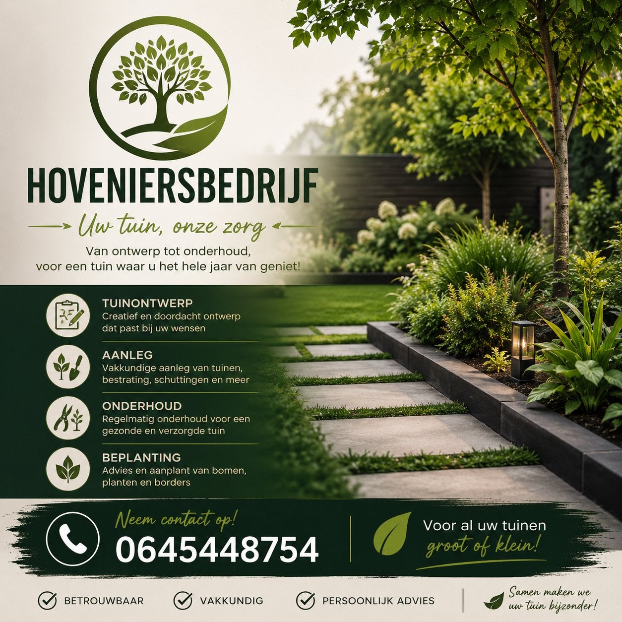 Ervaren Hovenier Gezocht? Wij Staan Voor U Klaar!, Ophalen, Zo goed als nieuw, 20 m² of meer