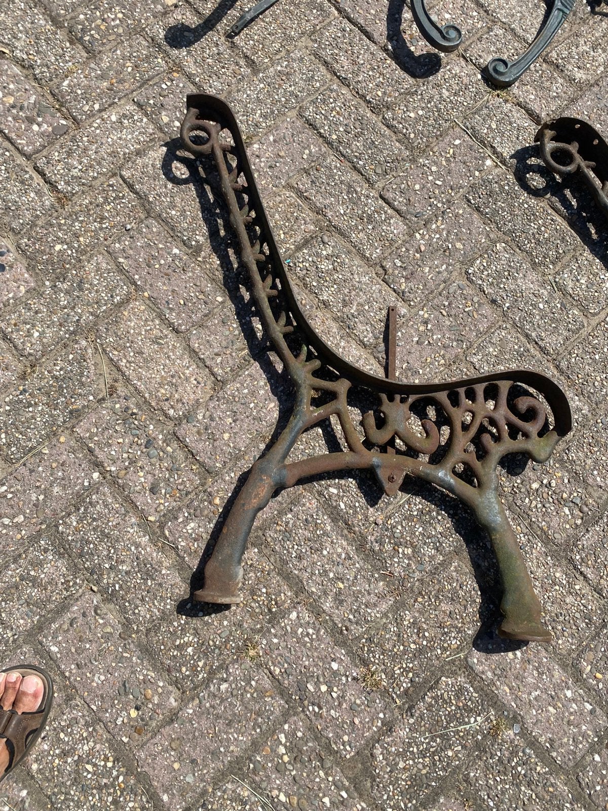 Banksteun, Tuin en Terras, Tuinbanken, Ophalen of Verzenden, Gebruikt, Metaal