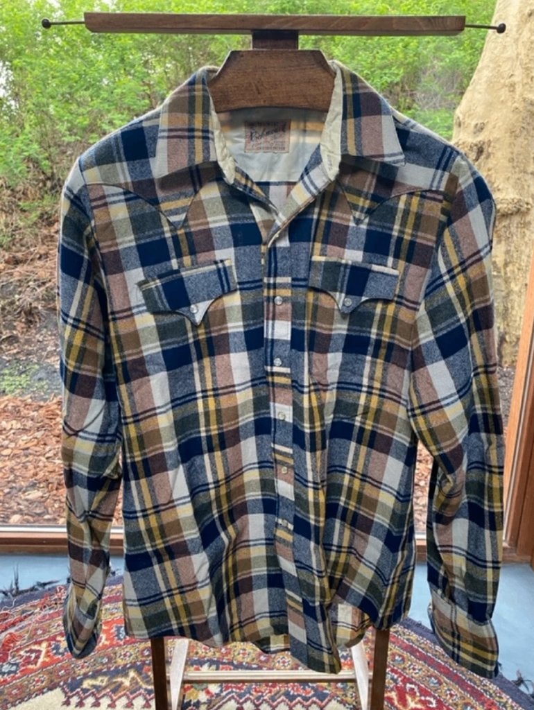Sale! 75! Rockmount Raunchwear 1950s - 1960s Western Shirt, Ophalen of Verzenden, Gedragen, Beige, Halswijdte 39/40 (M)