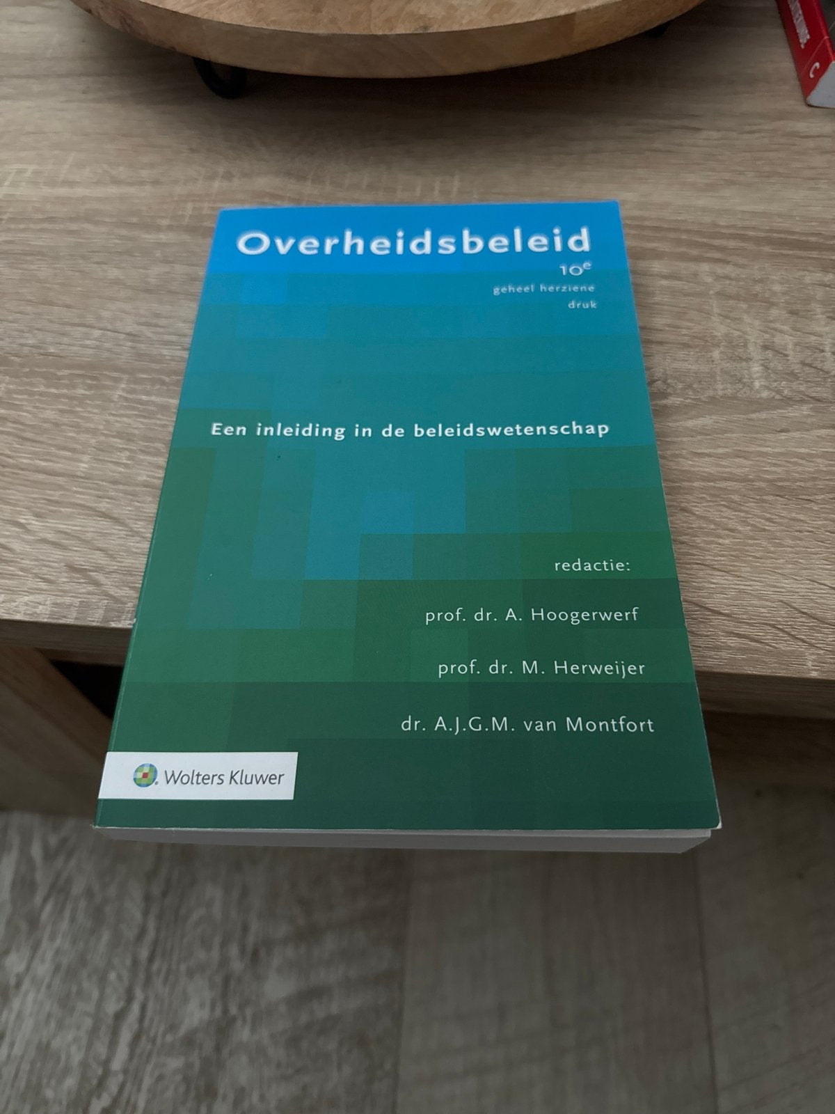 Overheidsbeleid: Inleiding in de beleidswetenschap, Ophalen of Verzenden, Gamma, Zo goed als nieuw, HBO