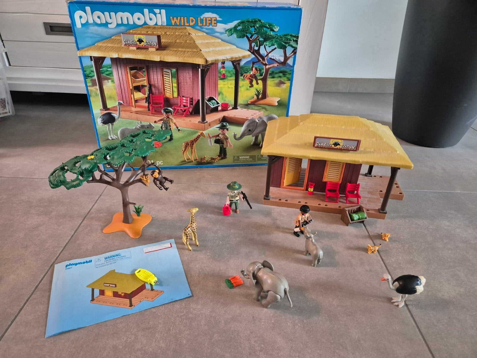 Playmobil Wild Life Safari Lodge Set 5907, Ophalen, Wild life, Gebruikt, Gebouw