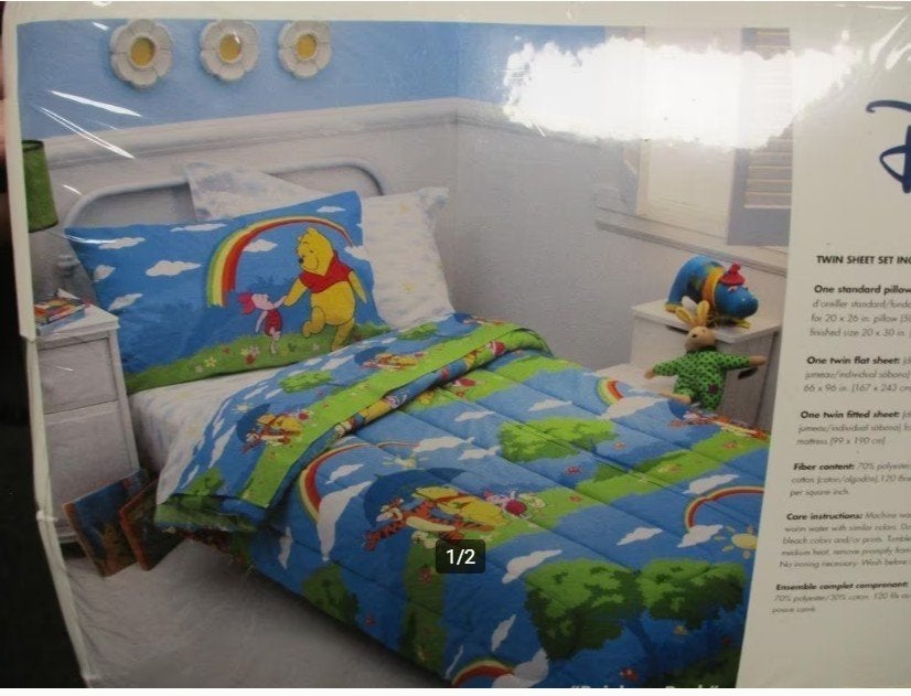 DISNEY WINNIE THE POOH DEKBED OVERTREKSET NIEUW, Overige merken, Overige kleuren, Dekbedovertrek, Nieuw