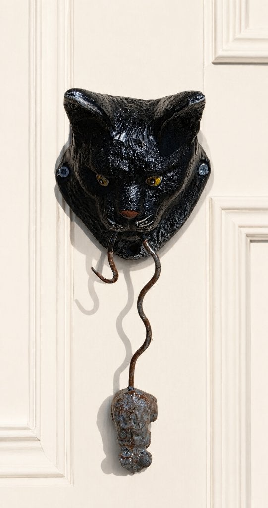 KAT EN MUIS / DEURKLOPPER / GIETIJZER / POES / GEKLEURD