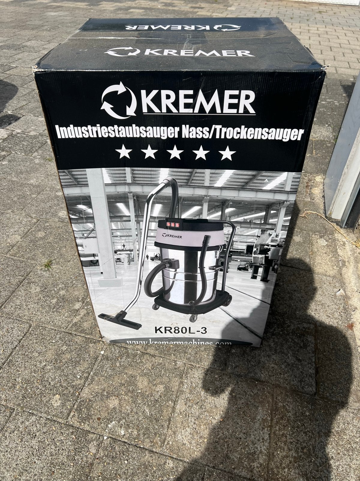 KREMER Industriële Stofzuiger Nat/Droog KR80L-3, 3000W, 80L, Cc, Cc, Cc, Nieuw