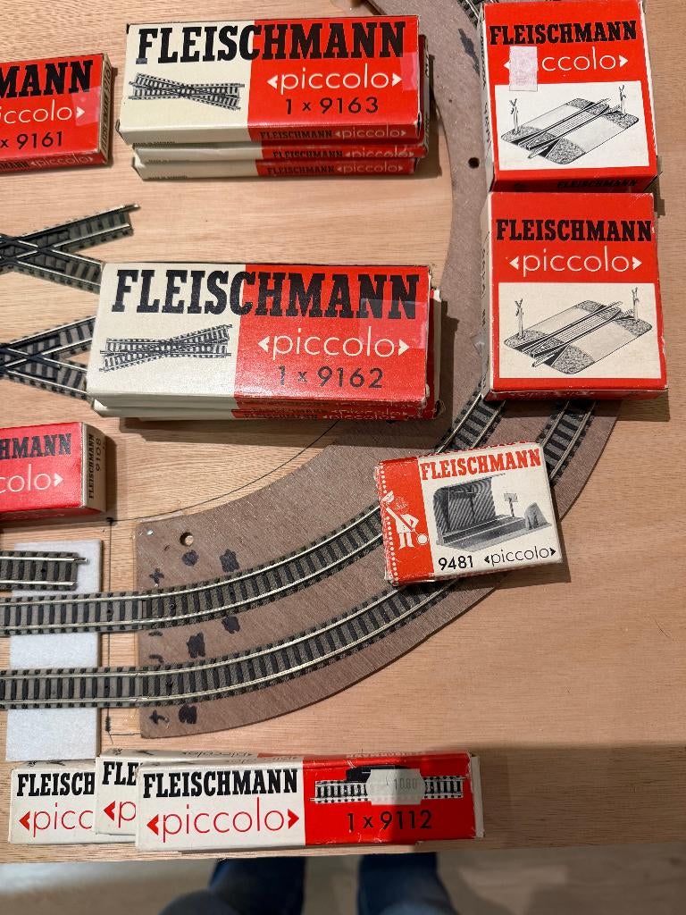 Fleischmann Picollo Rails & Wissel Lot, Gebruikt, Gelijkstroom, Fleischmann, Rails