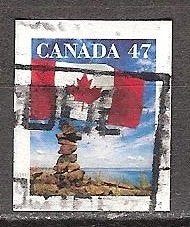Canada 160, vlag rots, Verzenden, Gestempeld, Noord-Amerika