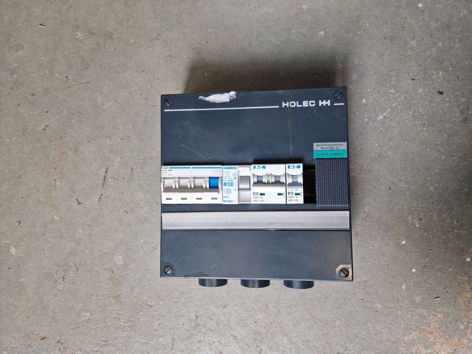 Holec 1F 3F Groepenkast met Hager Eaton Keukengroep, Ophalen of Verzenden, Gebruikt, Hager, Groepenkast
