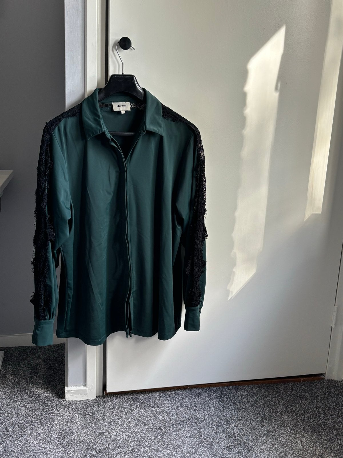 Shoeby Blouse met Kant - Maat L, Kleding | Dames, Verzenden, Zo goed als nieuw, Maat 42/44 (L), Groen