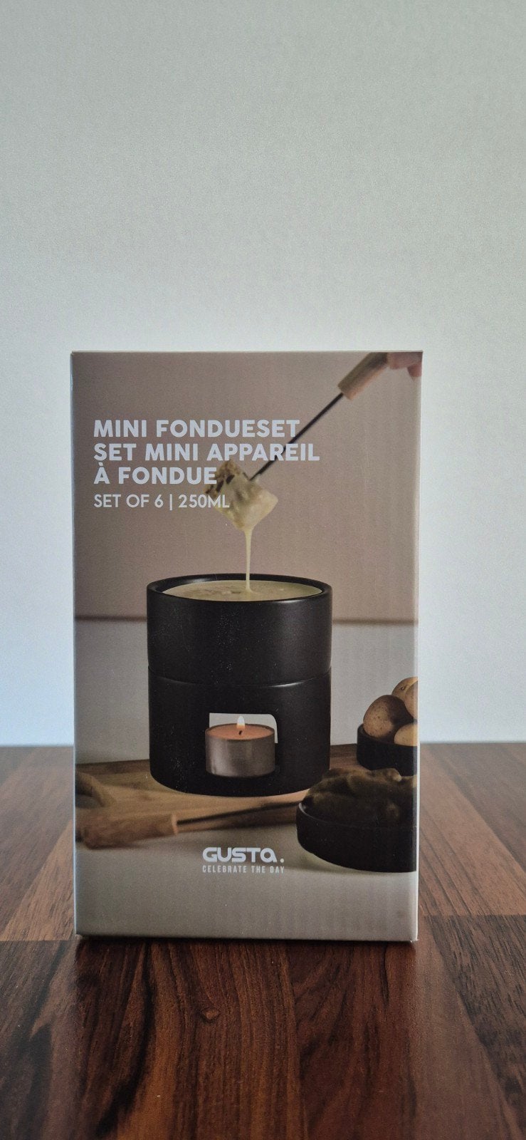 Gusta Mini Fondueset - Zwart - Nieuw in doos, Ophalen of Verzenden, Nieuw