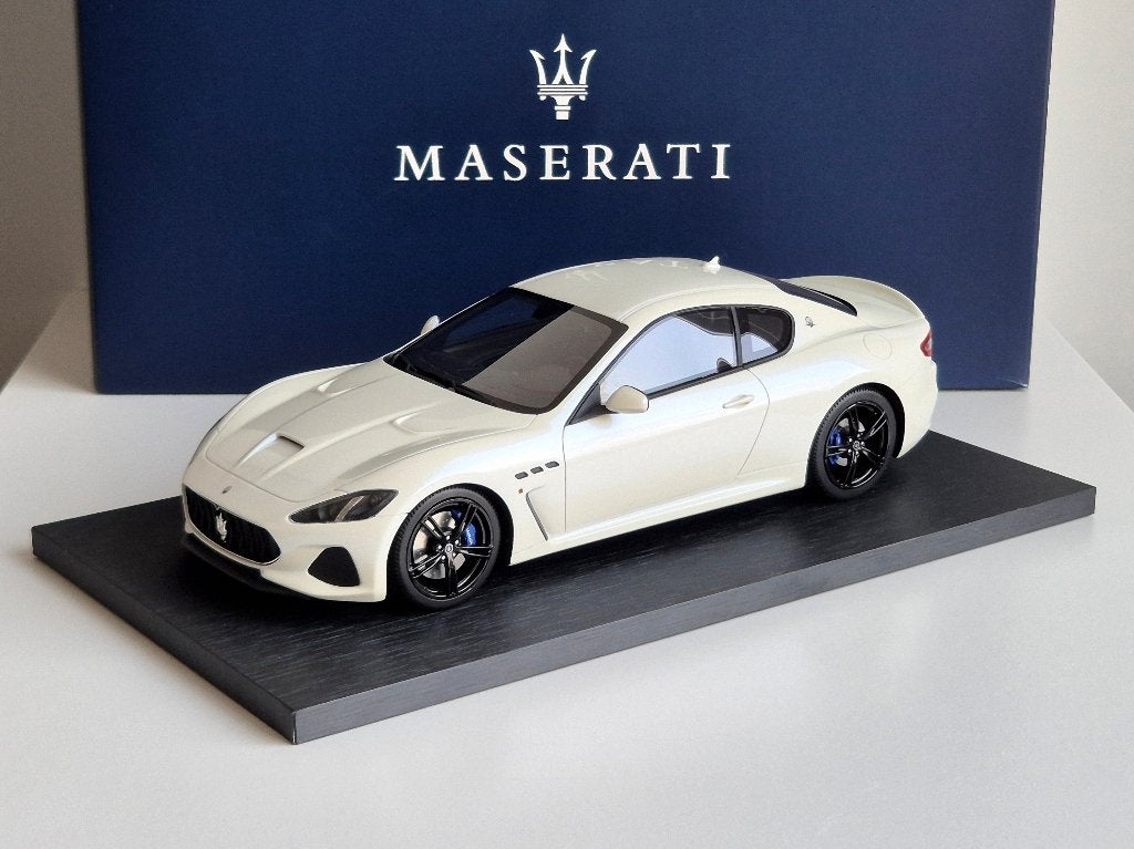 1:18 Topspeed Maserati GranTurismo MC Bianco Birdcage 2017, Ophalen of Verzenden, Zo goed als nieuw, Auto, Overige merken