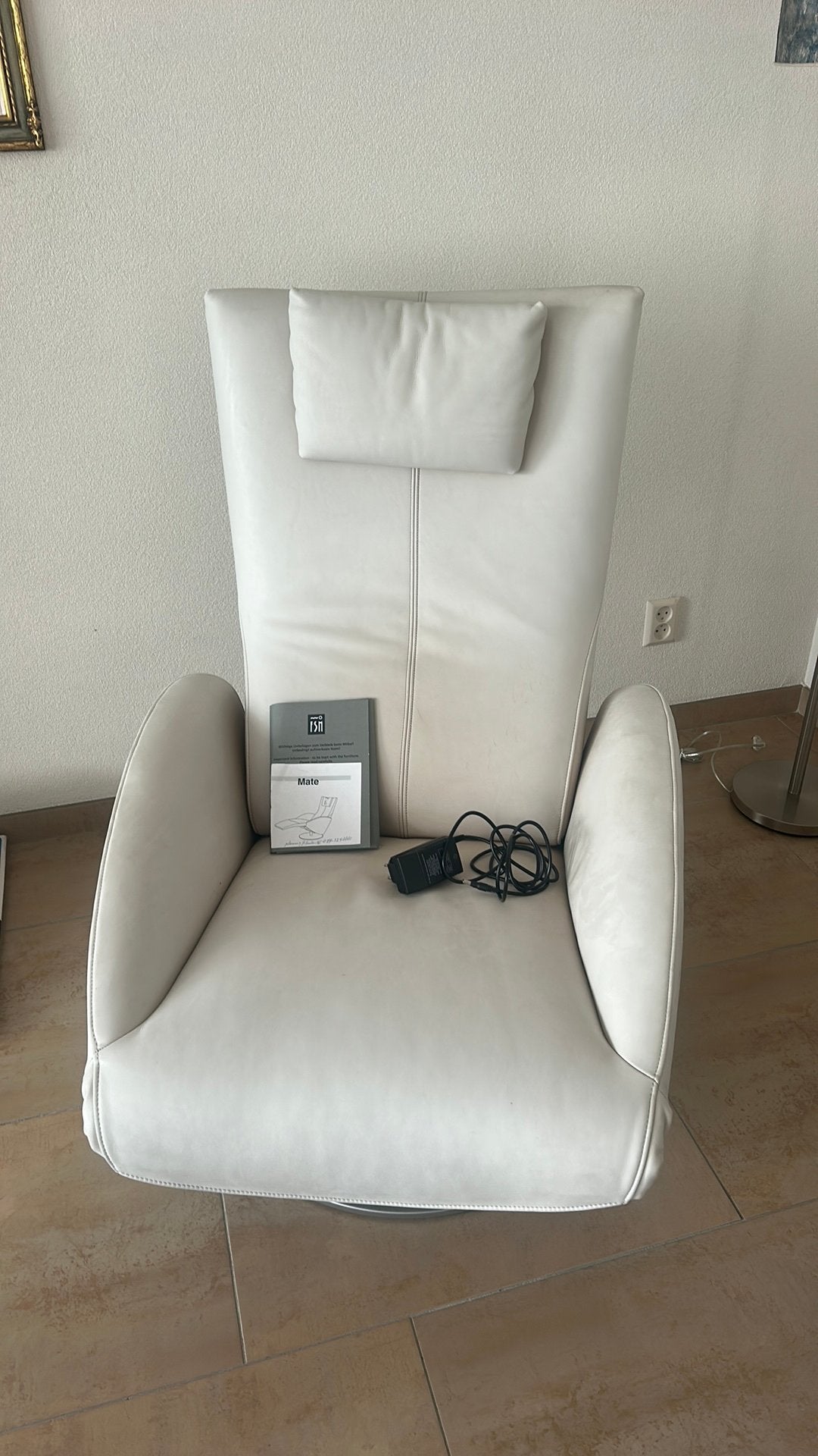 FSM Mate relaxfauteuil (zacht leder), Ophalen, Zo goed als nieuw, 50 tot 75 cm, Leer