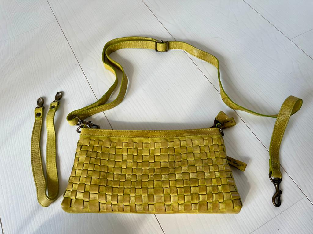 Leren tas/ clutch, Sieraden, Tassen en Uiterlijk, Tassen | Damestassen, Ophalen of Verzenden, Zo goed als nieuw, Schoudertasje