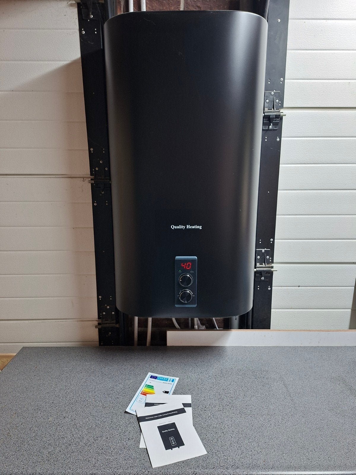 Boiler 80 ltr Quality Heating, 20 tot 100 liter, Ophalen, Zo goed als nieuw, Minder dan 3 jaar oud