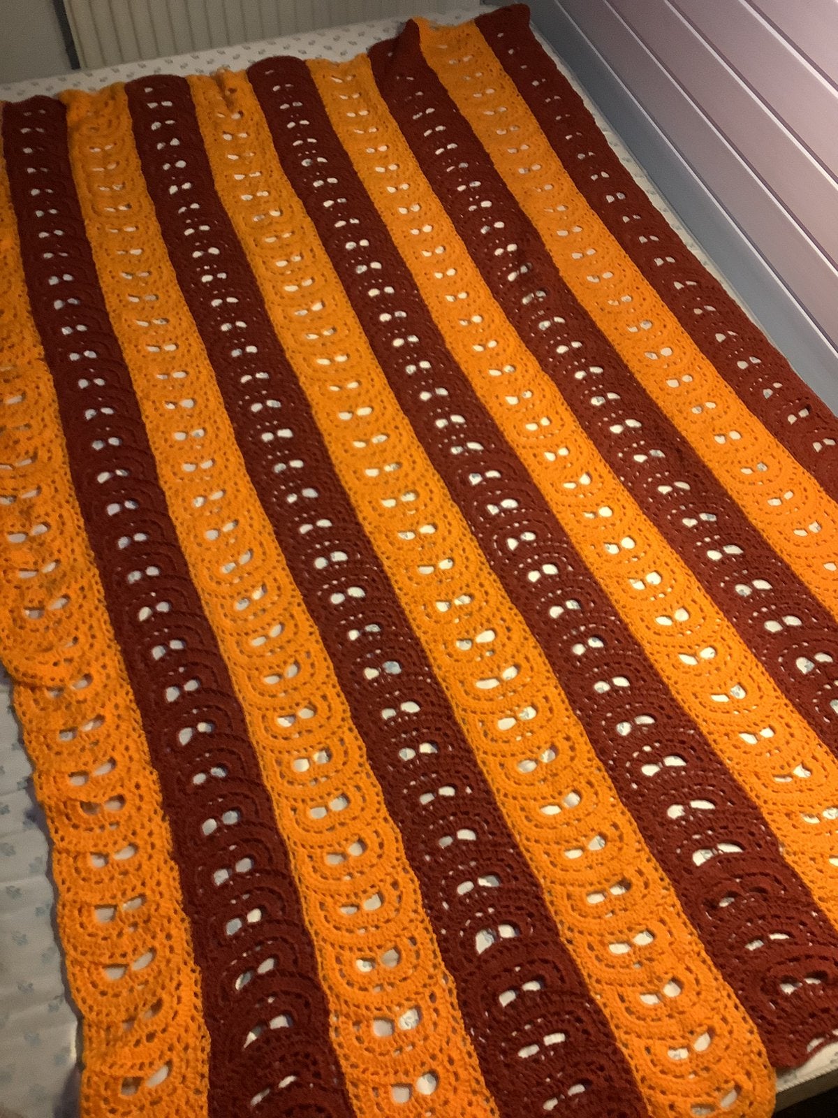 Vintage gehaakt bedsprei, Ophalen, Zo goed als nieuw, Eenpersoons, Deken of Dekbed