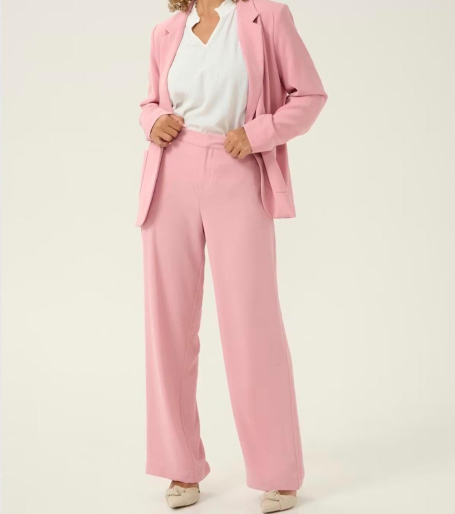 Roze pak van Cream - Jasje en pantalon broek, Maat 38/40 (M), Kostuum of Pak, Cream, Ophalen of Verzenden