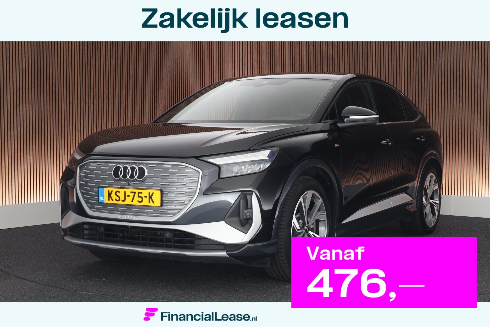 Audi Q4 Sportback e-tron 40 204pk S Edition 77 kWh SOH 91% S, Automaat, Achterwielaandrijving, Gebruikt, Zwart