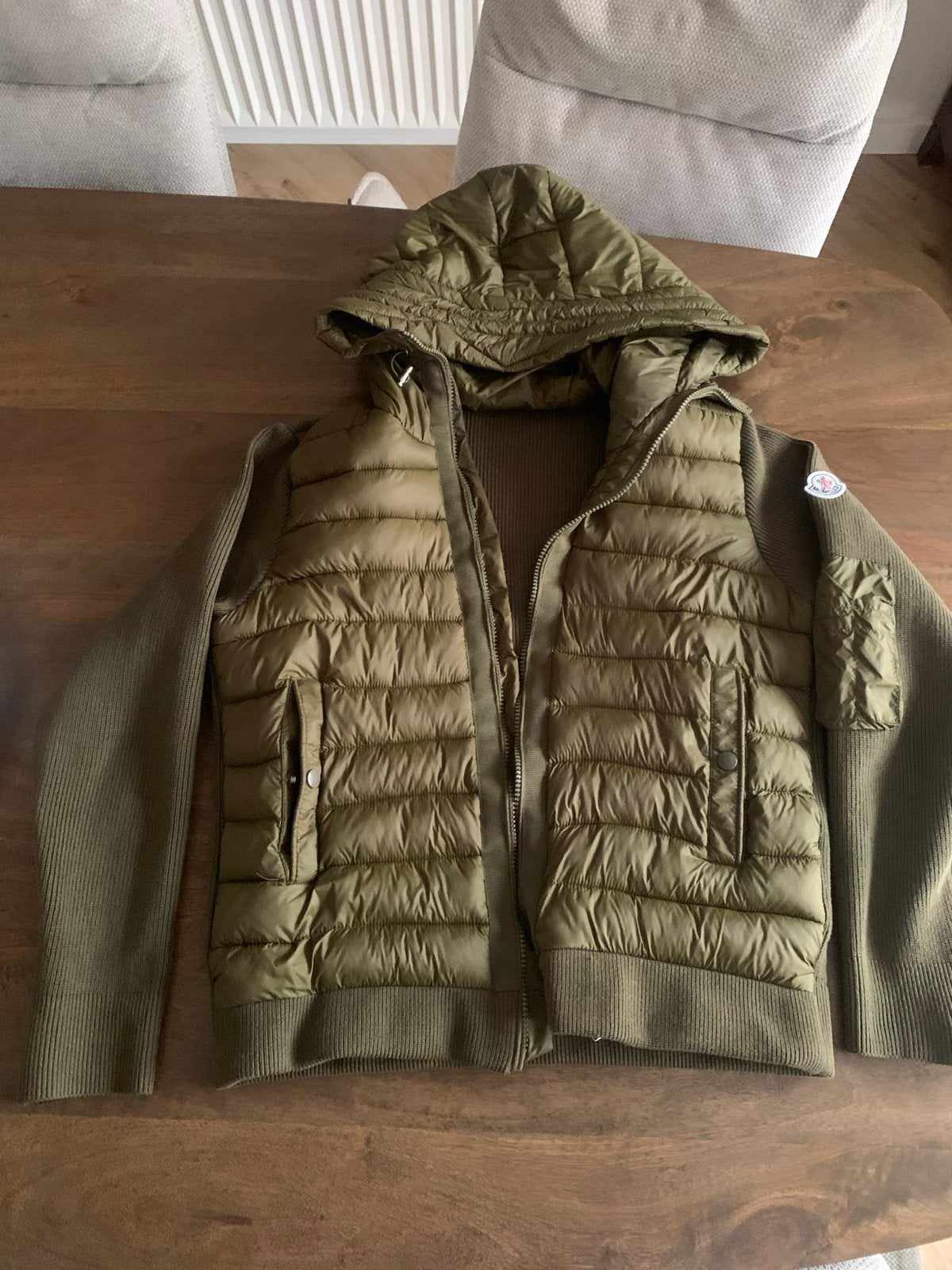 Moncler jas - Zo goed als nieuw, Kleding | Heren, Ophalen of Verzenden, Zo goed als nieuw, Maat 48/50 (M), Groen