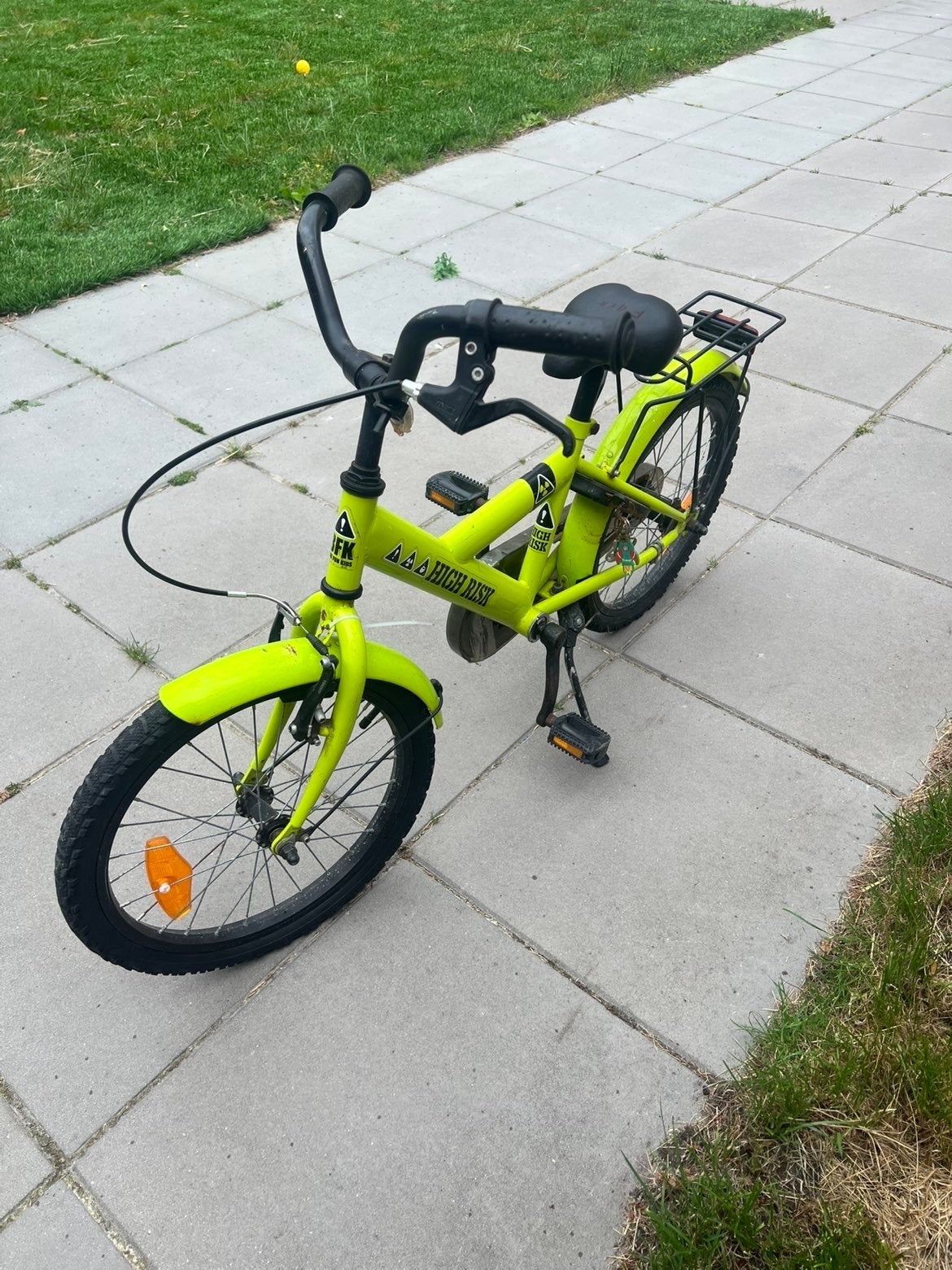 Stoere groene jongensfiets, remt en rijdt prima!, Gebruikt, Velgrem, Minder dan 49 cm, Ophalen