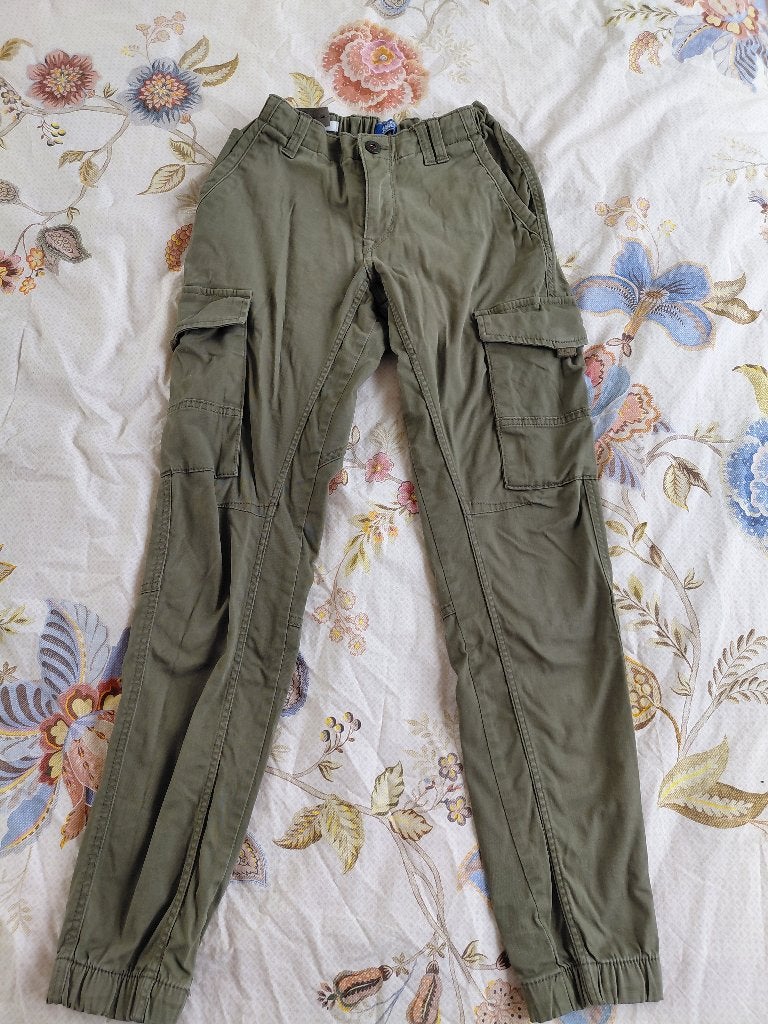 jack and jones cargobroek olijfgroen ~ maat 164, Broek, Ophalen of Verzenden, Zo goed als nieuw, Jongen